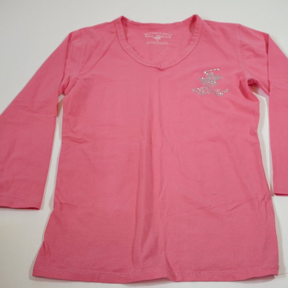 Beverly Hills Polo Club Long Sleeve Shirt Pink Size S Pre-Owned